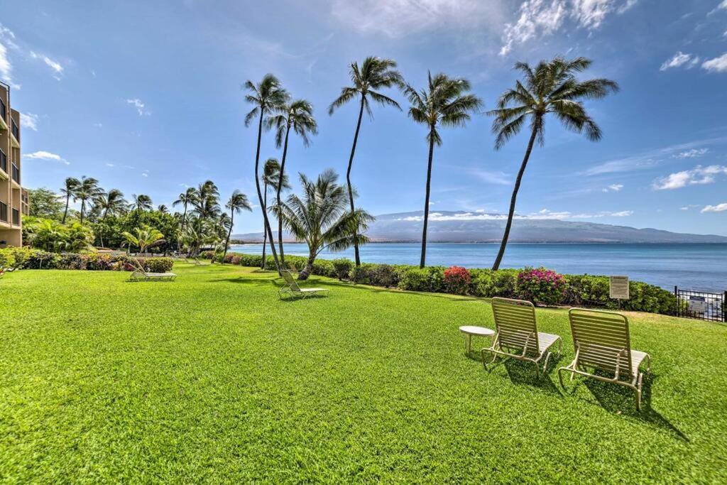 Stunning Maui Direct Ocean Front On The Beach, Walk To Beach From Condo, Watch Turtles, Whales, Ac In All Rooms Ocean View Pool And Spa Wailuku Exteriér fotografie